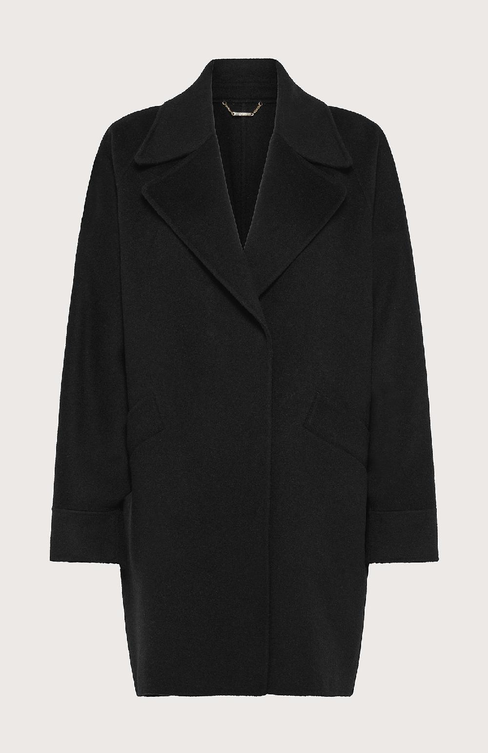 Seventy Cappotto over a collo ampio - Col. Nero Super Saving Price