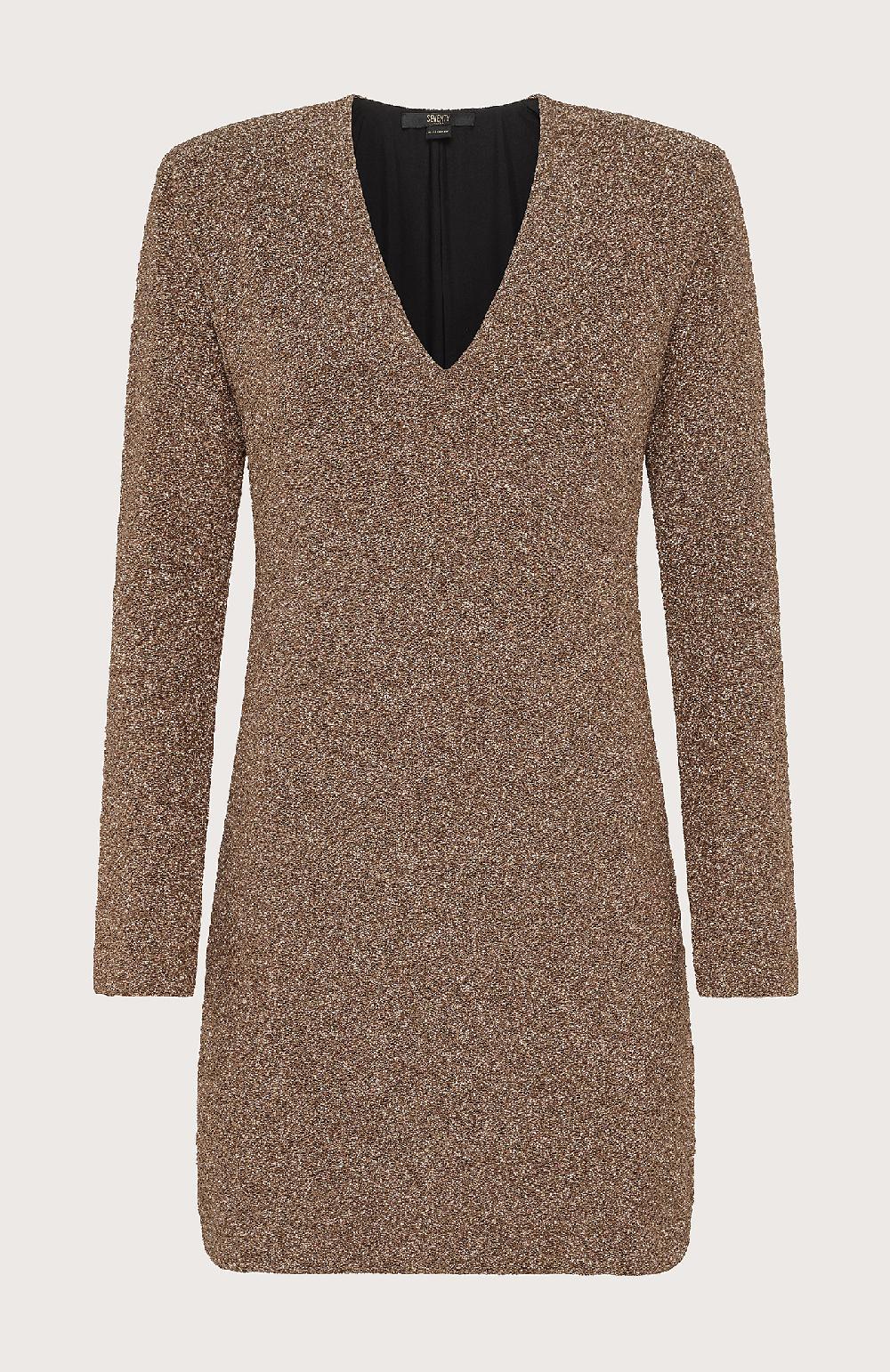 Seventy Abito mini in lurex - Col. Marrone Ultimi tre giorni