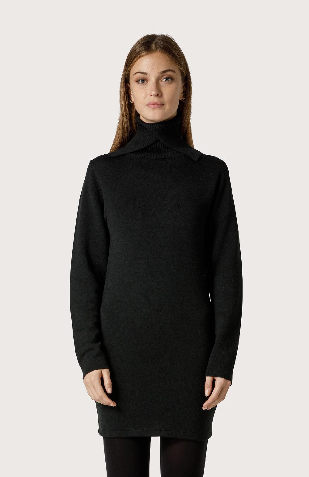 Seventy Abito tricot con collo incrociato - Col. Nero Fino al 60% di sconto
