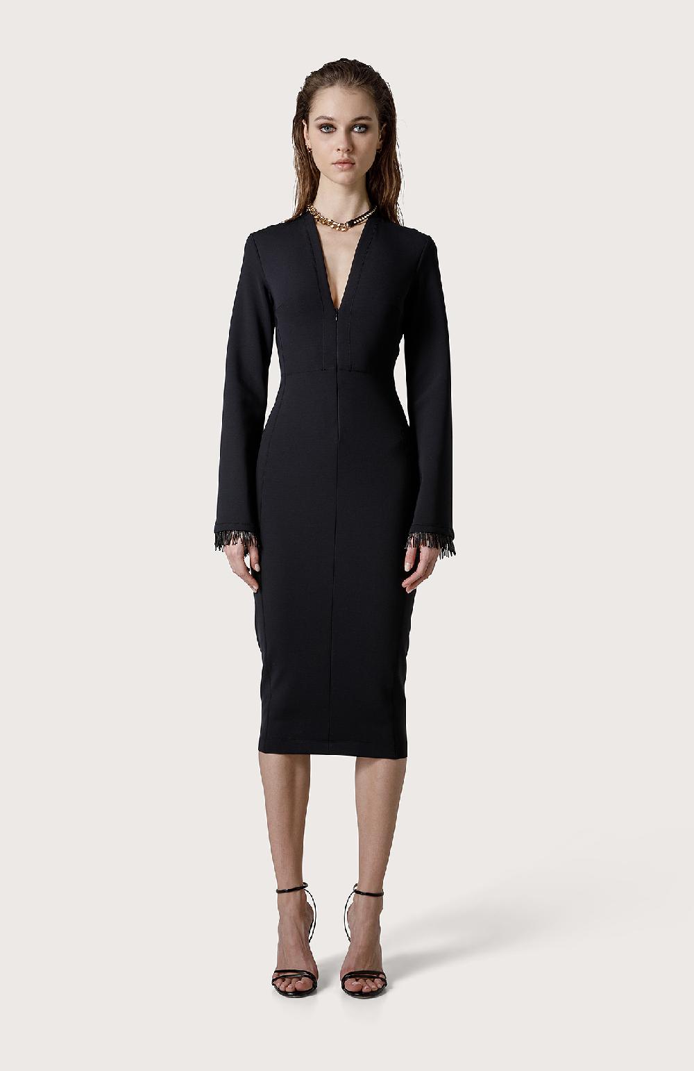 Seventy Abito attillato in jersey - Col. Nero Fino al 65% di sconto