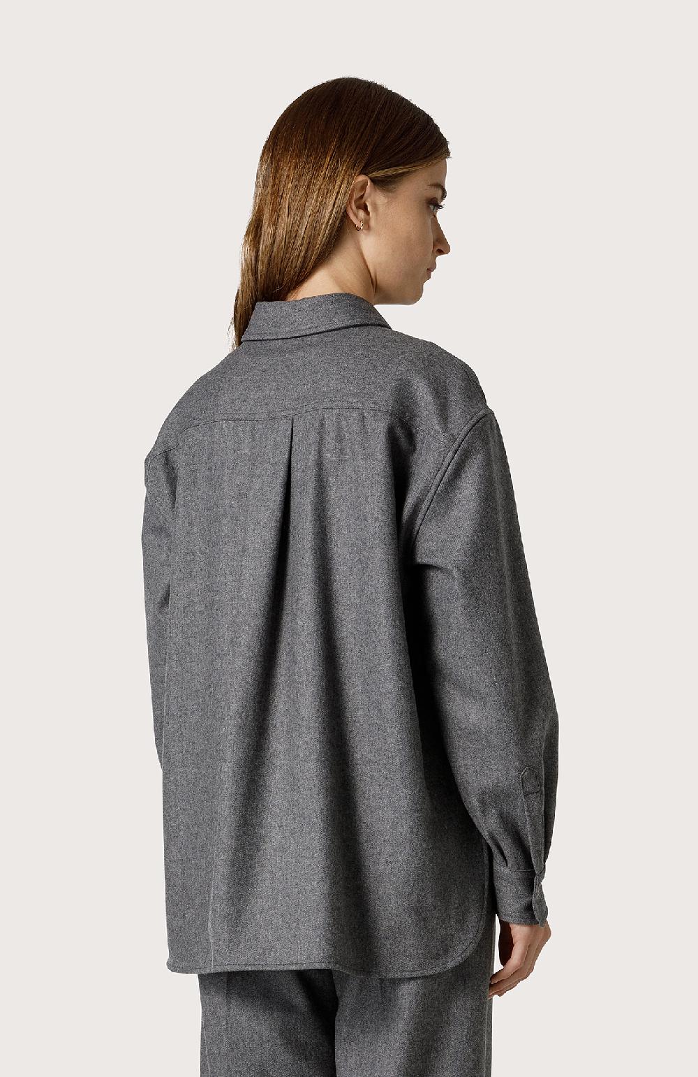 Seventy Over shirt in flanella di lana - Col. Grigio Economico