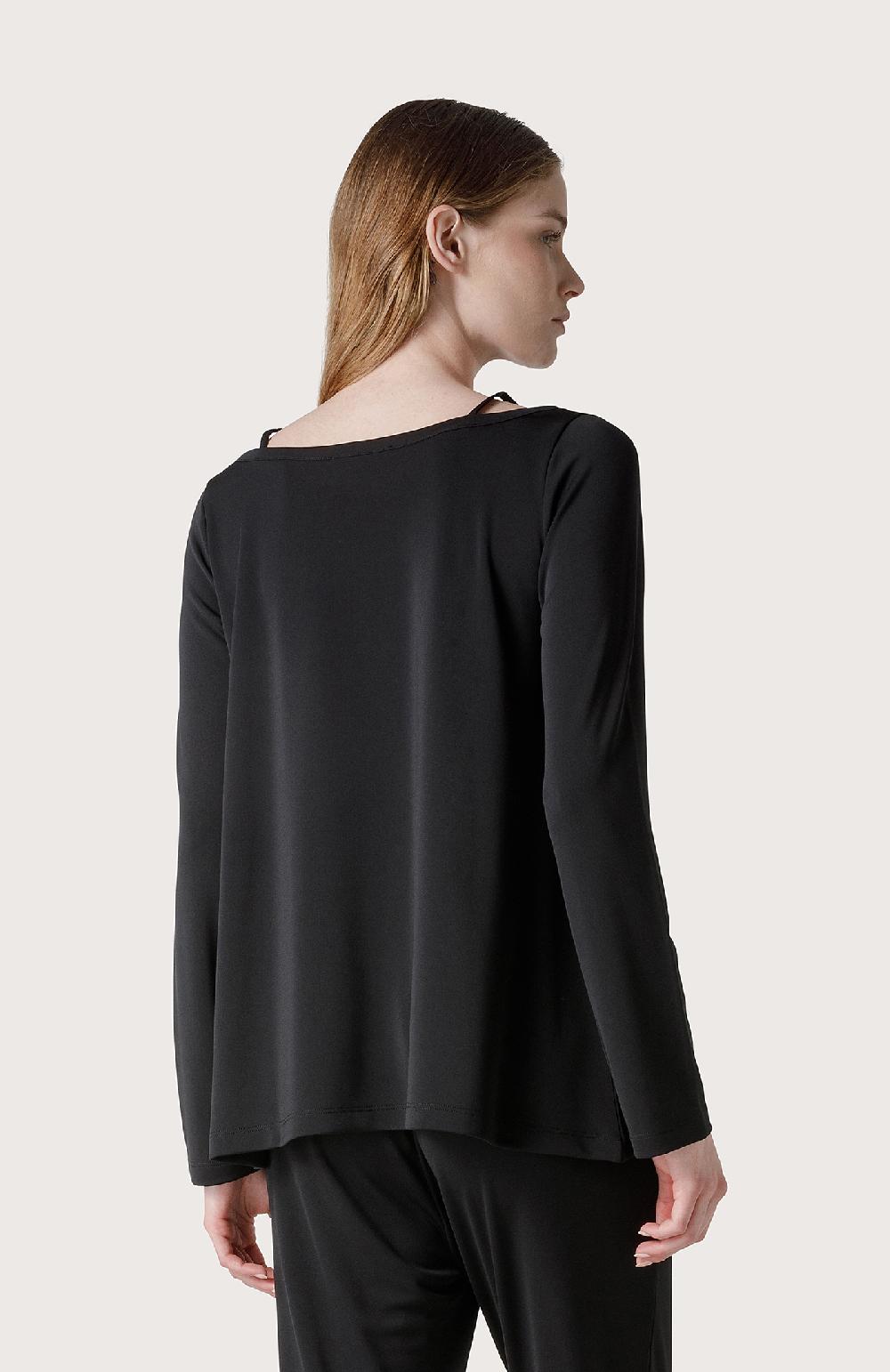 Seventy Maglia a maniche lunghe scollo barchetta - Col. Nero Offerte