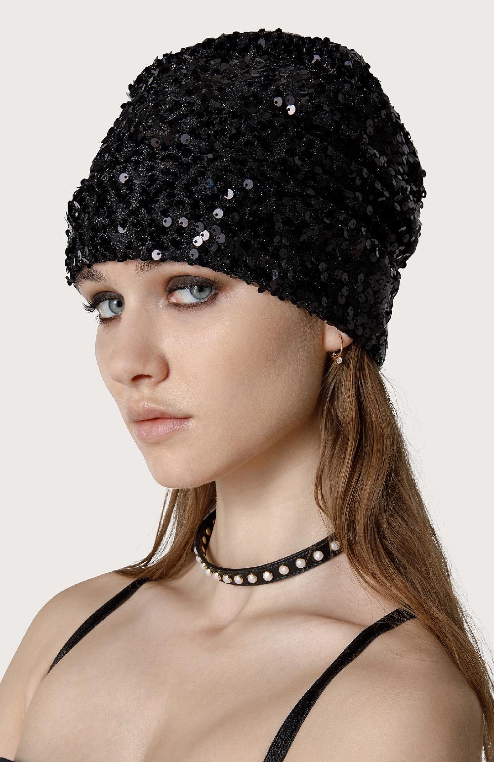 Seventy Beanie in paillettes - Col. Nero Offerta natalizia