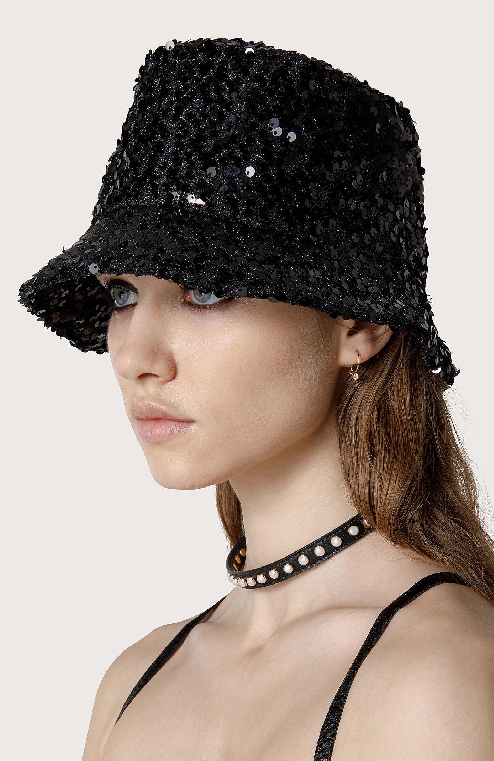 Seventy Cappello pescatore in paillettes - Col. Nero Offerta per la Festa della Mamma