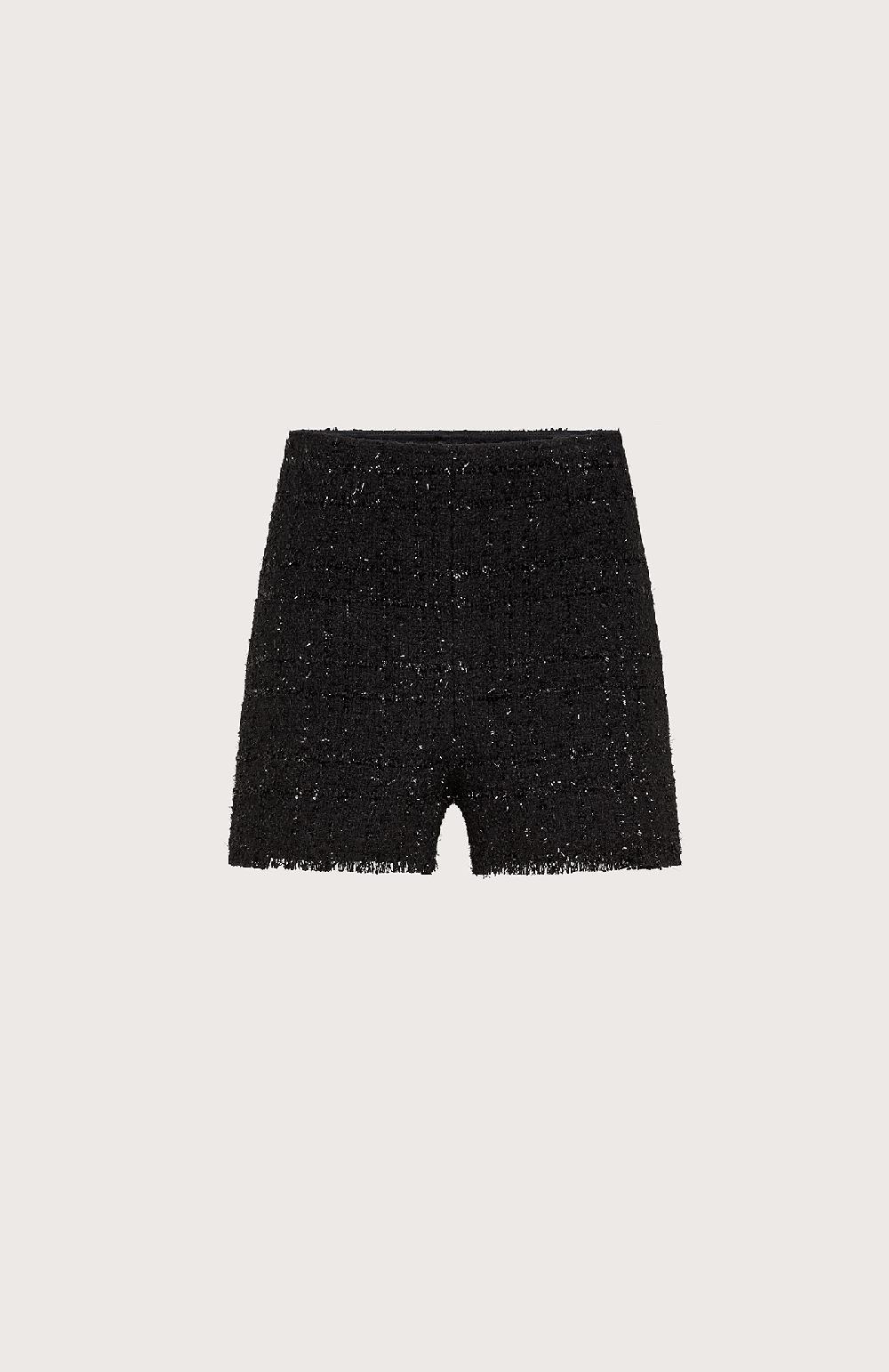Seventy Shorts sfrangiati con lurex - Col. Nero Offerta temporanea