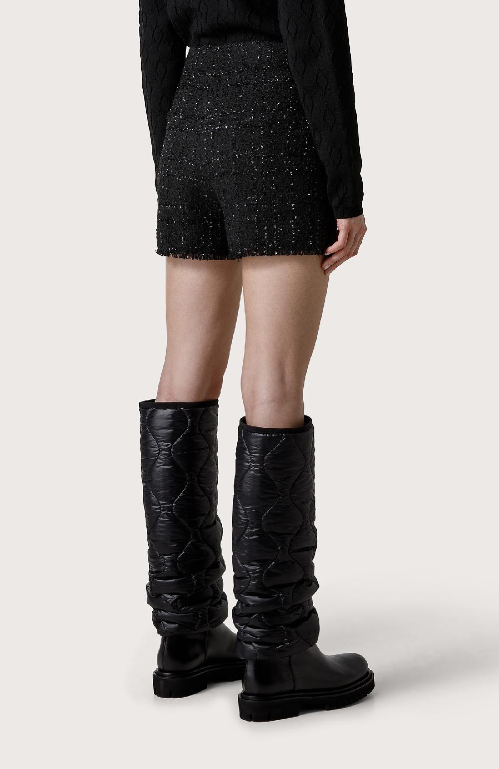 Seventy Shorts sfrangiati con lurex - Col. Nero Offerta temporanea