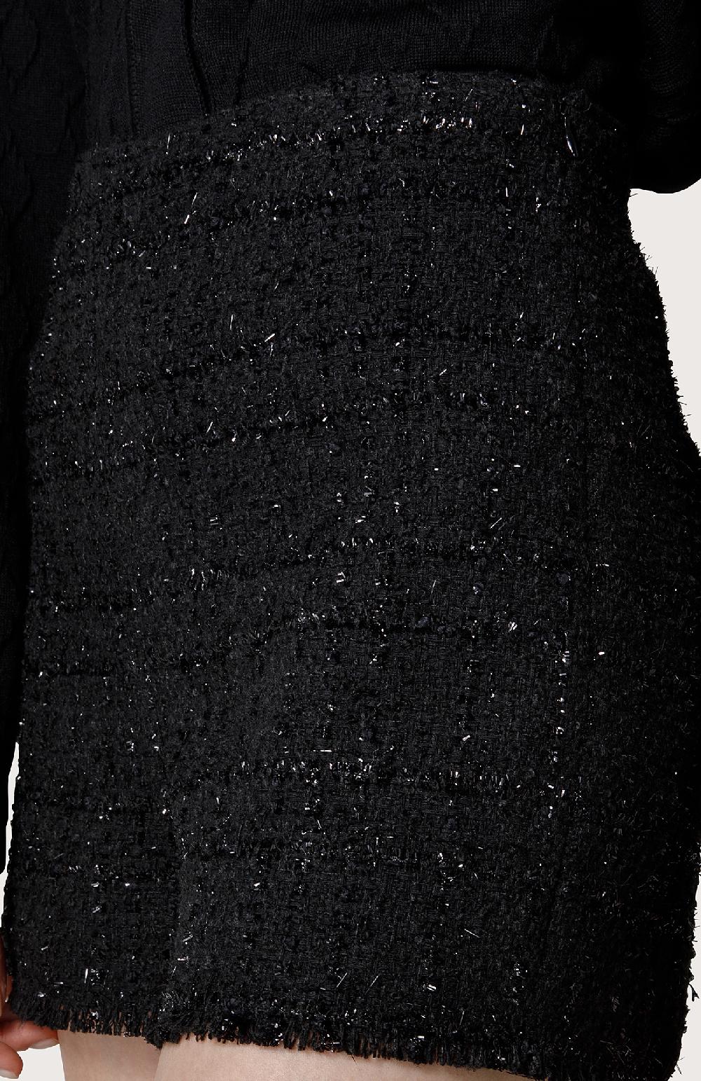 Seventy Shorts sfrangiati con lurex - Col. Nero Offerta temporanea