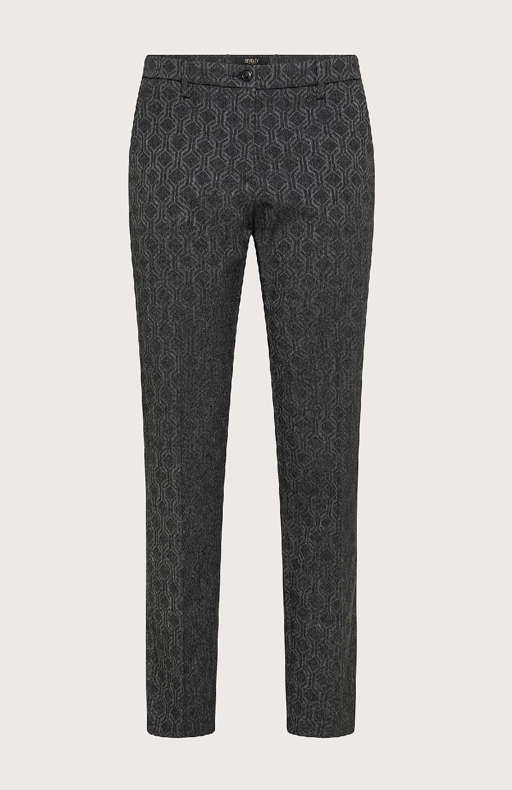 Seventy Pantalone chino regular con geometrie - Col. Grigio Lightning offer