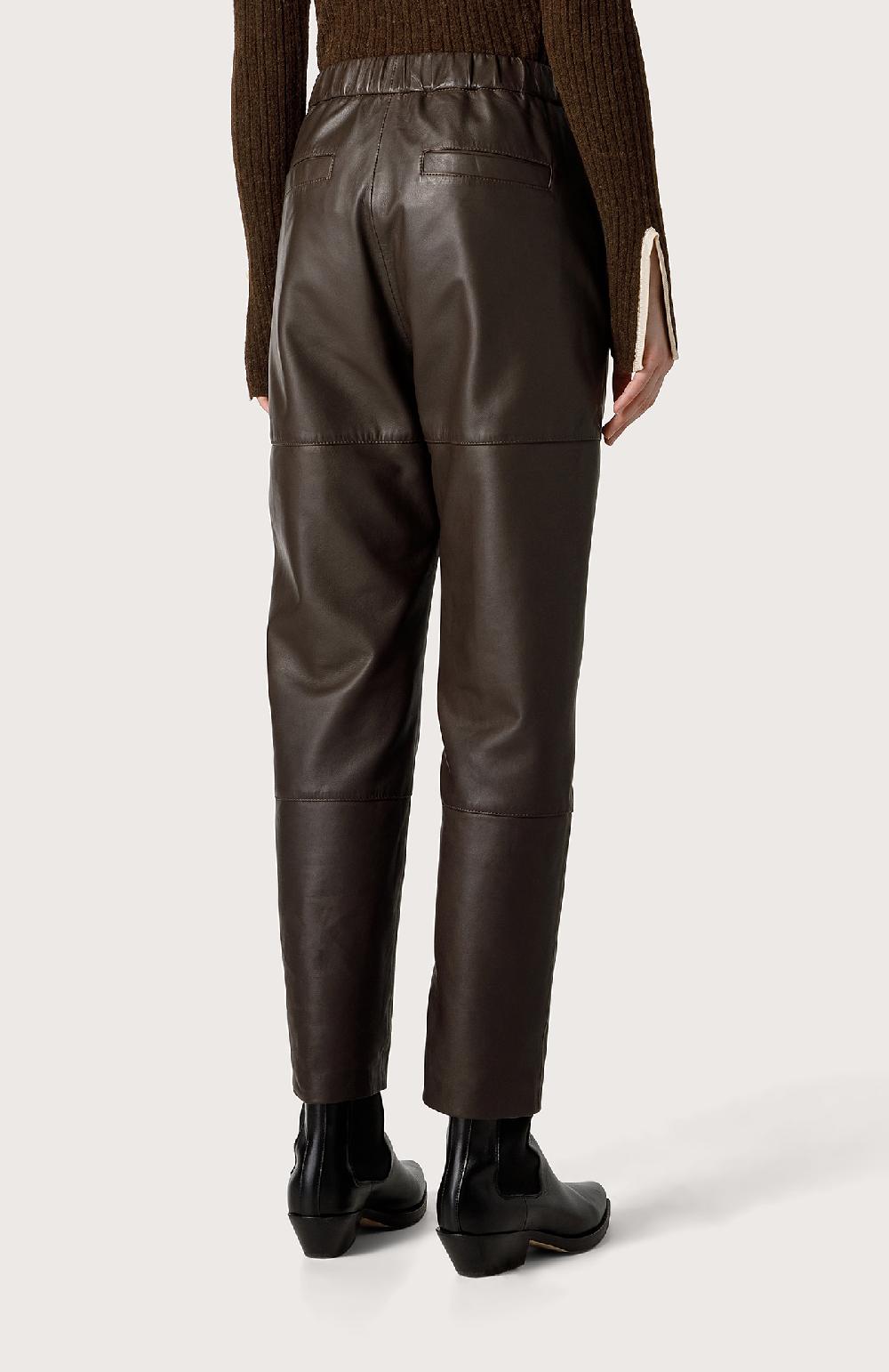 Seventy Pantalone in nappa - Col. Marrone Grandi sconti