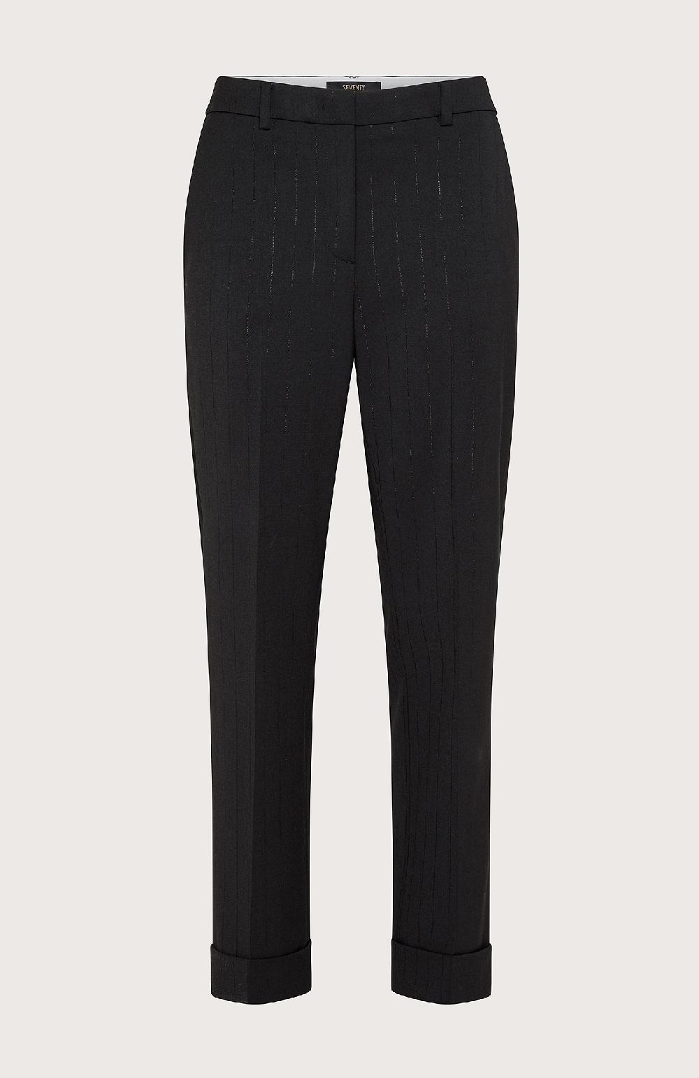 Seventy Pantalone gessato con filo di lurex - Col. Nero Nuovi prodotti