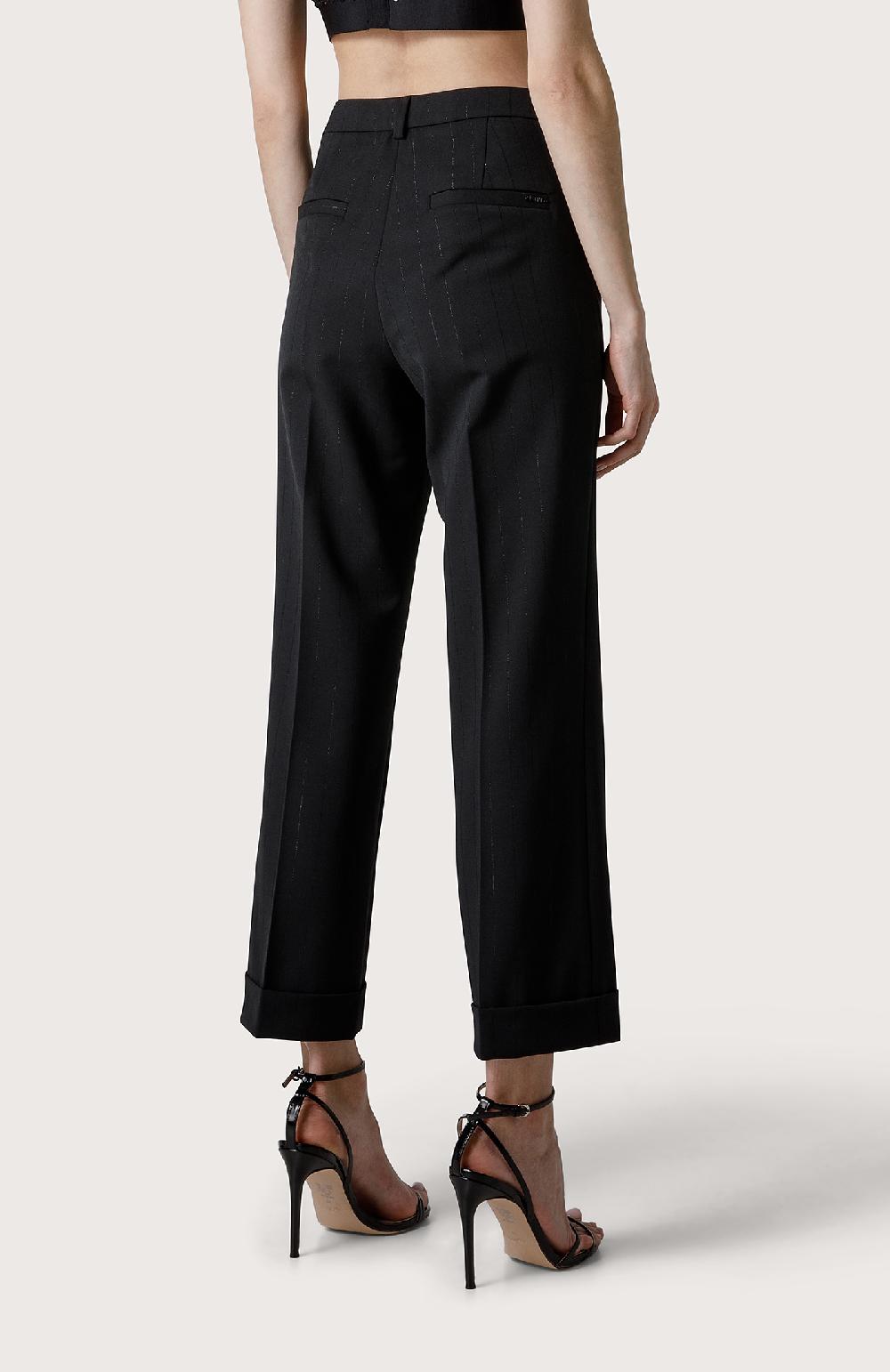 Seventy Pantalone gessato con filo di lurex - Col. Nero Nuovi prodotti