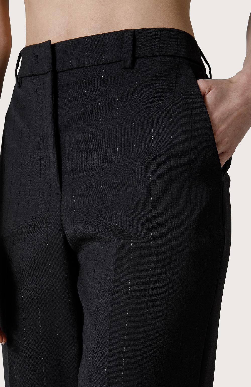 Seventy Pantalone gessato con filo di lurex - Col. Nero Nuovi prodotti