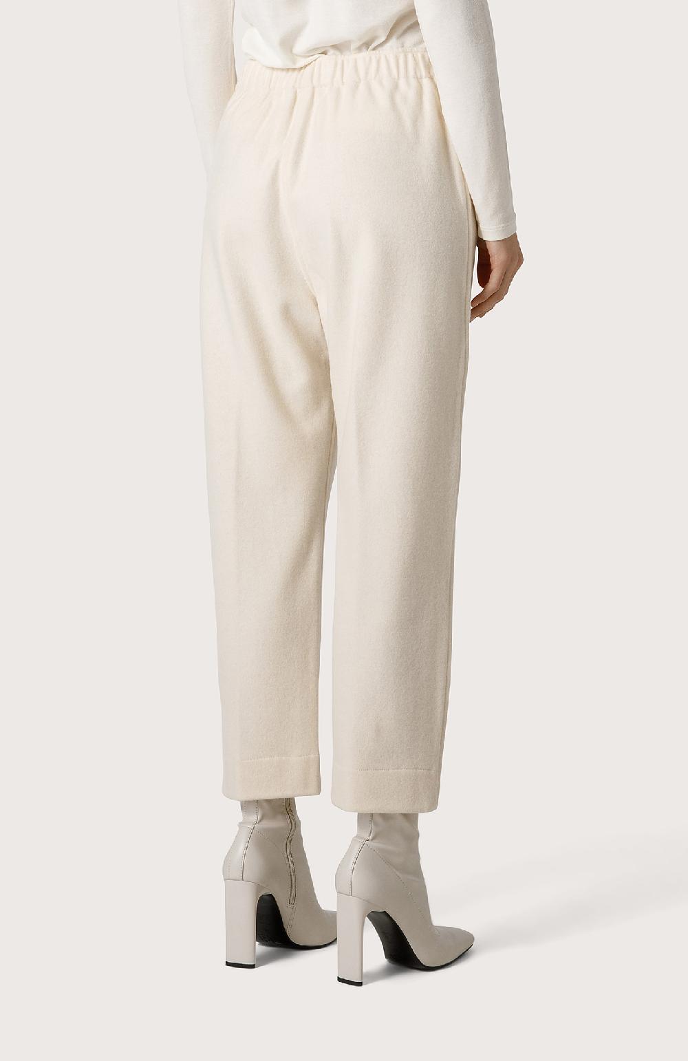 Seventy Pantalone in panno di lana - Col. Bianco Prezzo basso