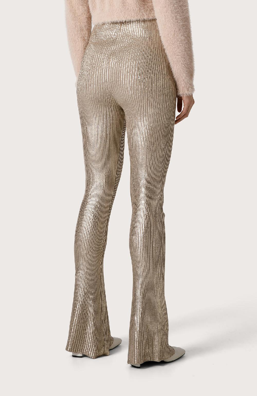 Seventy Legging flare laminato - Col. Giallo Ritorno libero