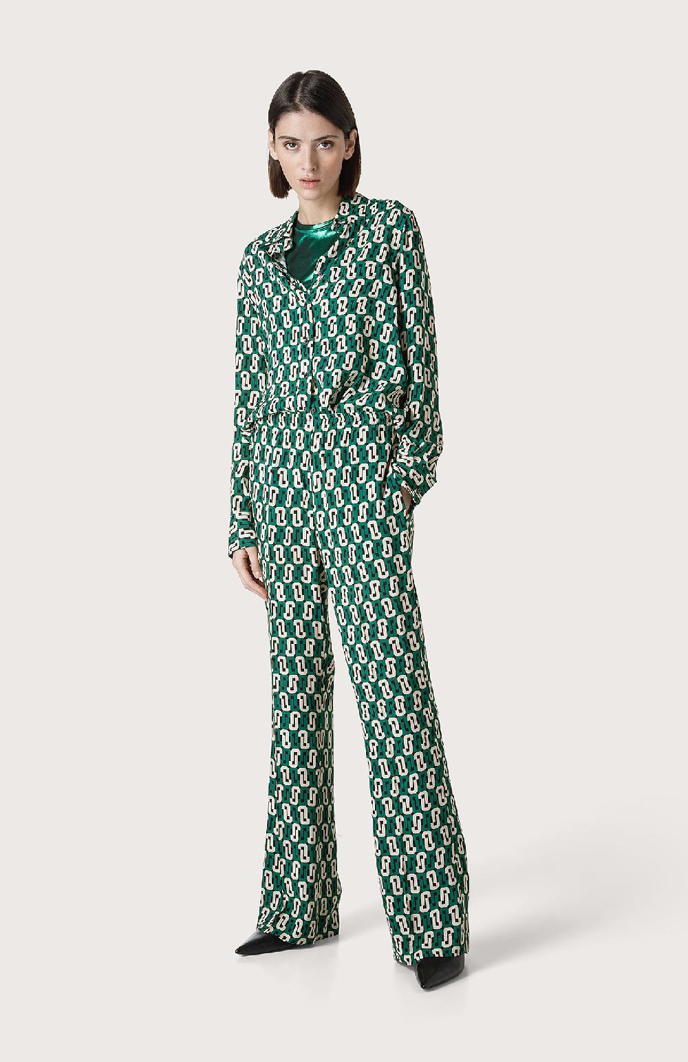 Seventy Pantalone con geometrie logo - Col. Verde Ultimi tre giorni