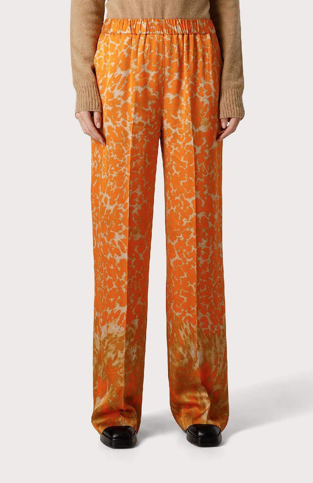 Seventy Pantalone in raso - Col. Arancione Promozione temporanea