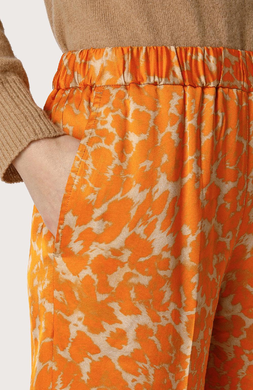 Seventy Pantalone in raso - Col. Arancione Promozione temporanea