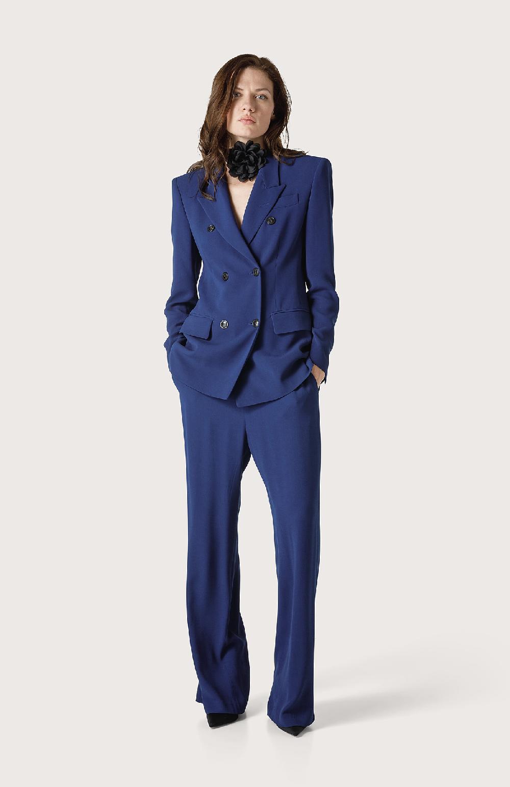 Seventy Pantalone palazzo a tinta unita - Col. Blu Solo un giorno rimasto