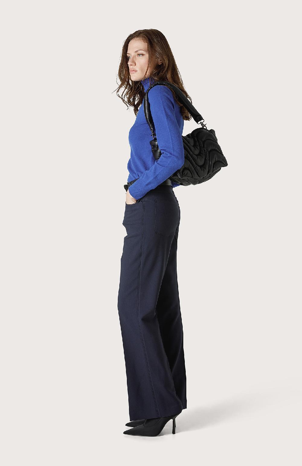 Seventy Pantalone a vita alta - Col. Blu Super sconto