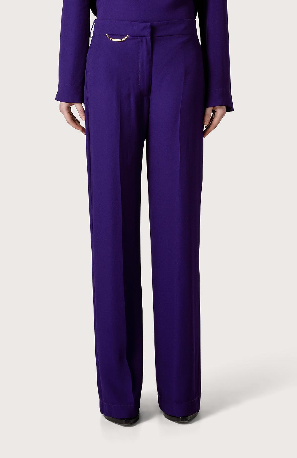 Seventy Pantalone a vita alta - Col. Viola 50% di sconto con spedizione gratuita