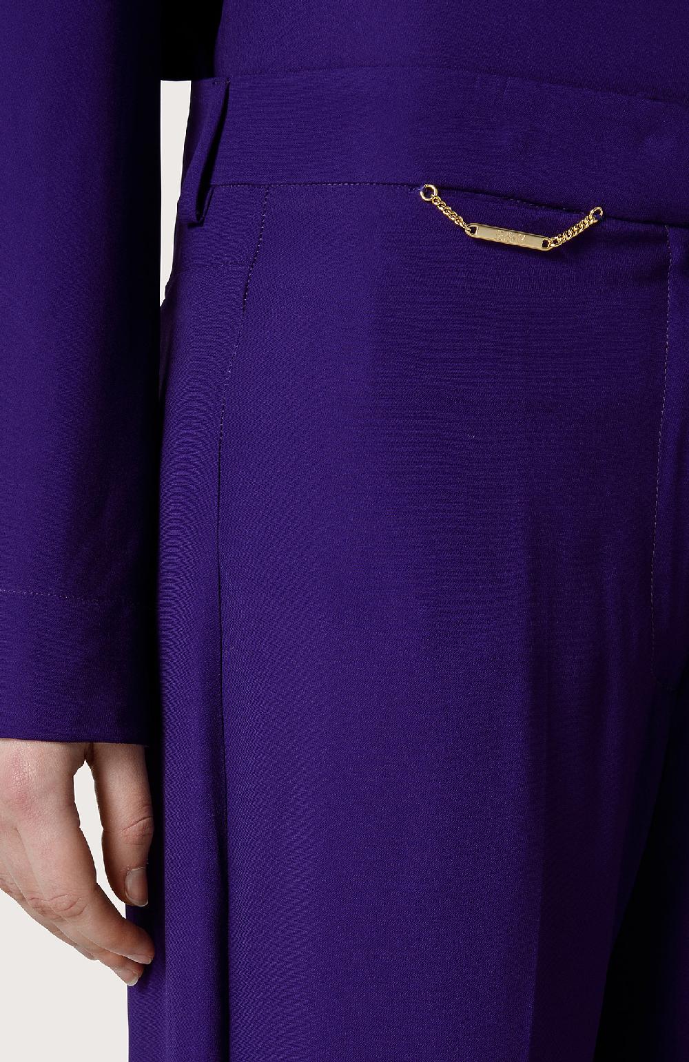Seventy Pantalone a vita alta - Col. Viola 50% di sconto con spedizione gratuita