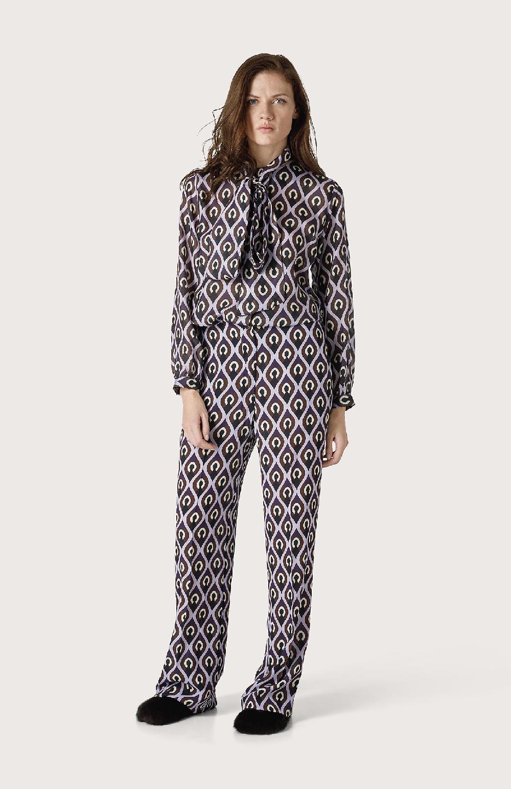 Seventy Pantalone effetto decò - Col. Viola In vendita