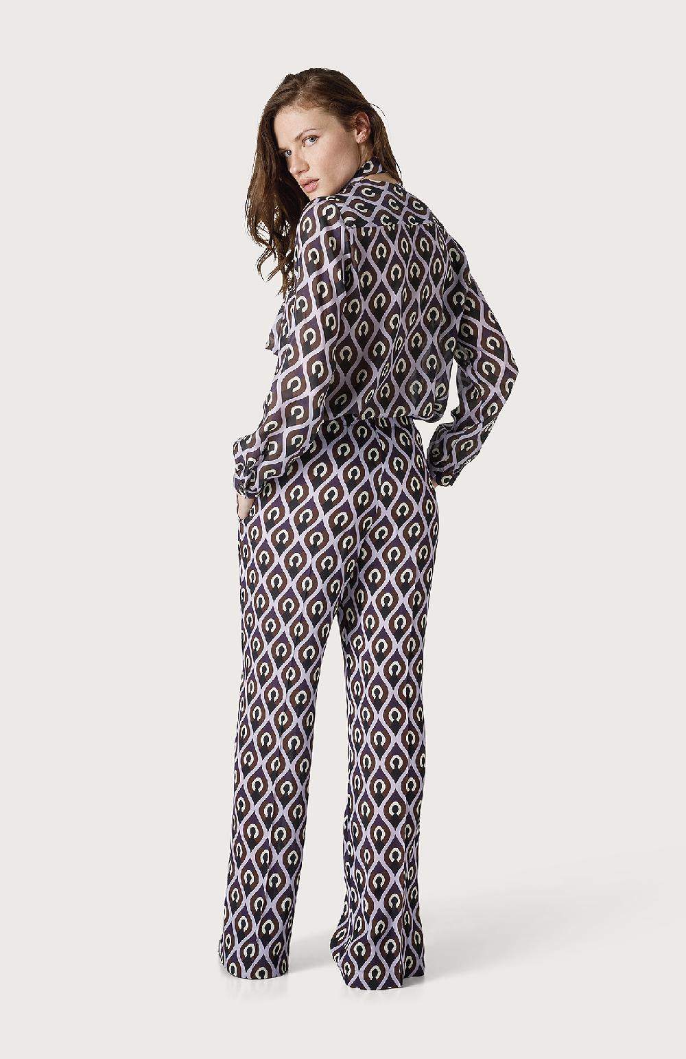 Seventy Pantalone effetto decò - Col. Viola In vendita
