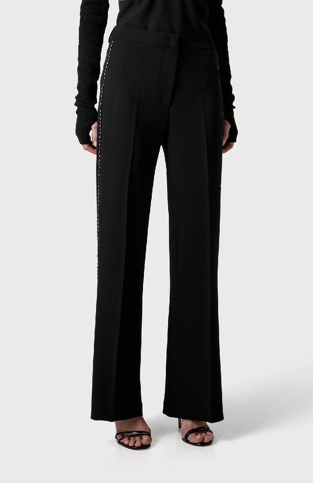 Seventy Pantalone in cady con cristalli - Col. Nero Nuovo