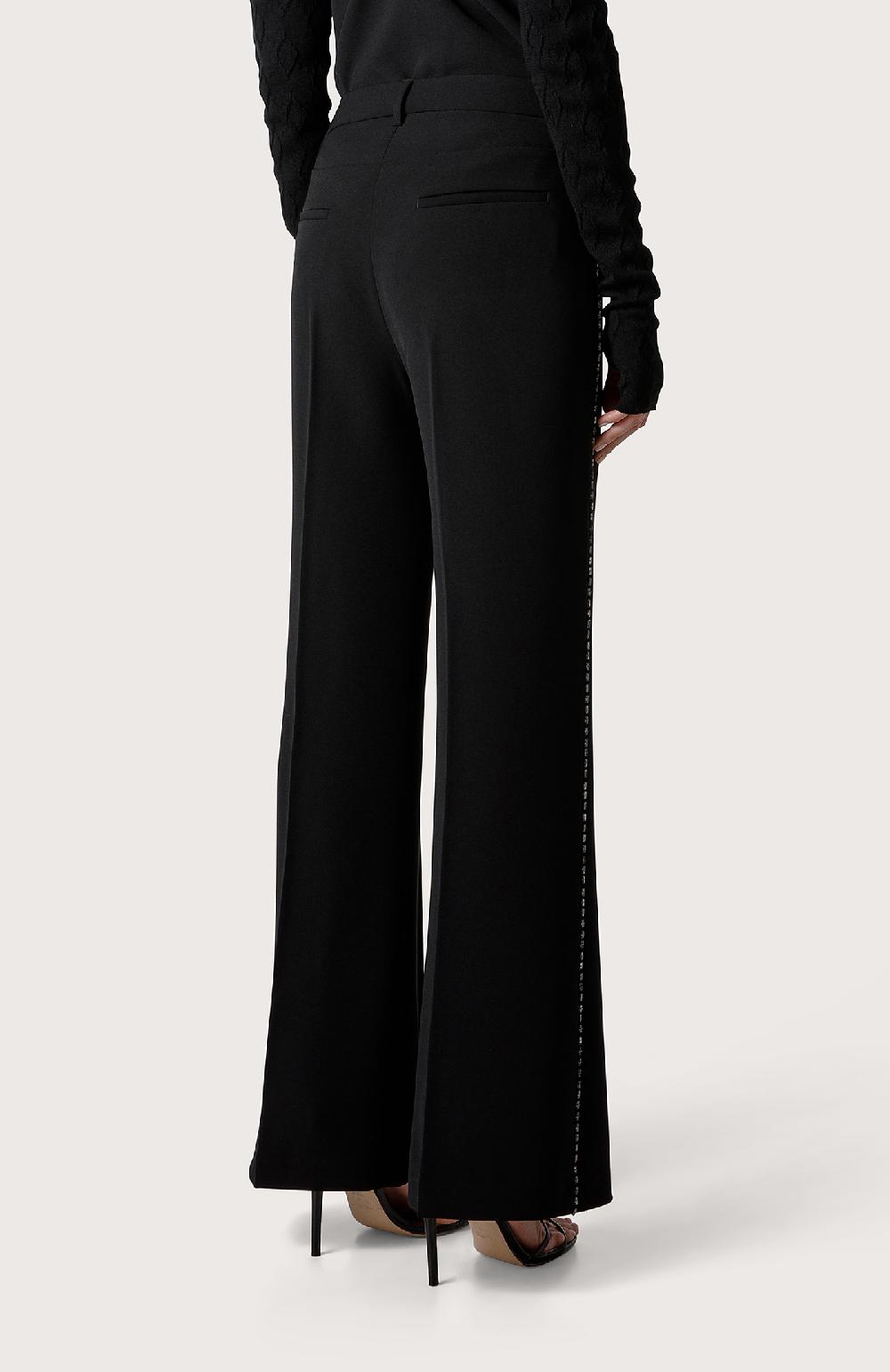 Seventy Pantalone in cady con cristalli - Col. Nero Nuovo