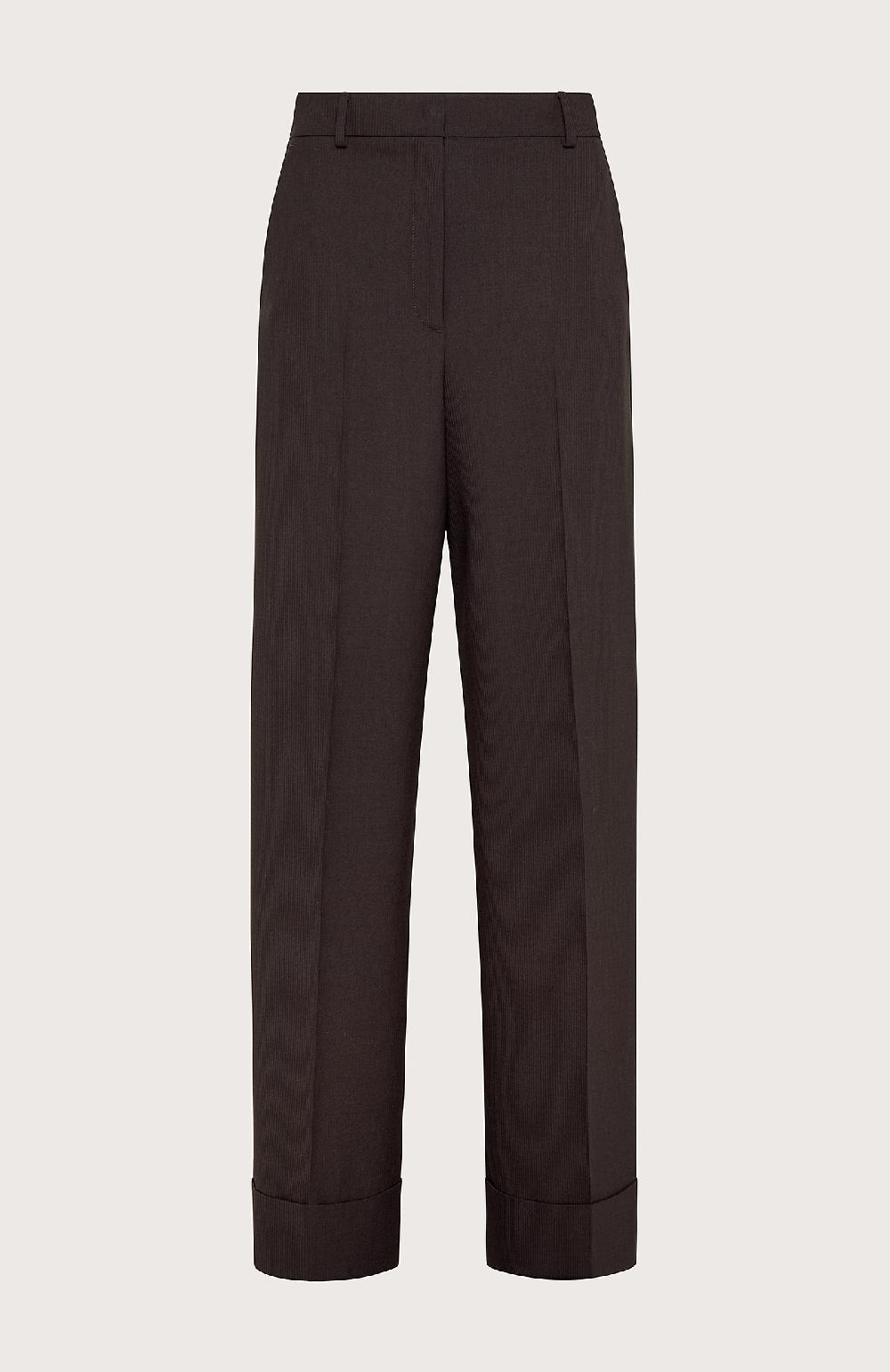 Seventy Pantalone con gamba larga - Col. Marrone