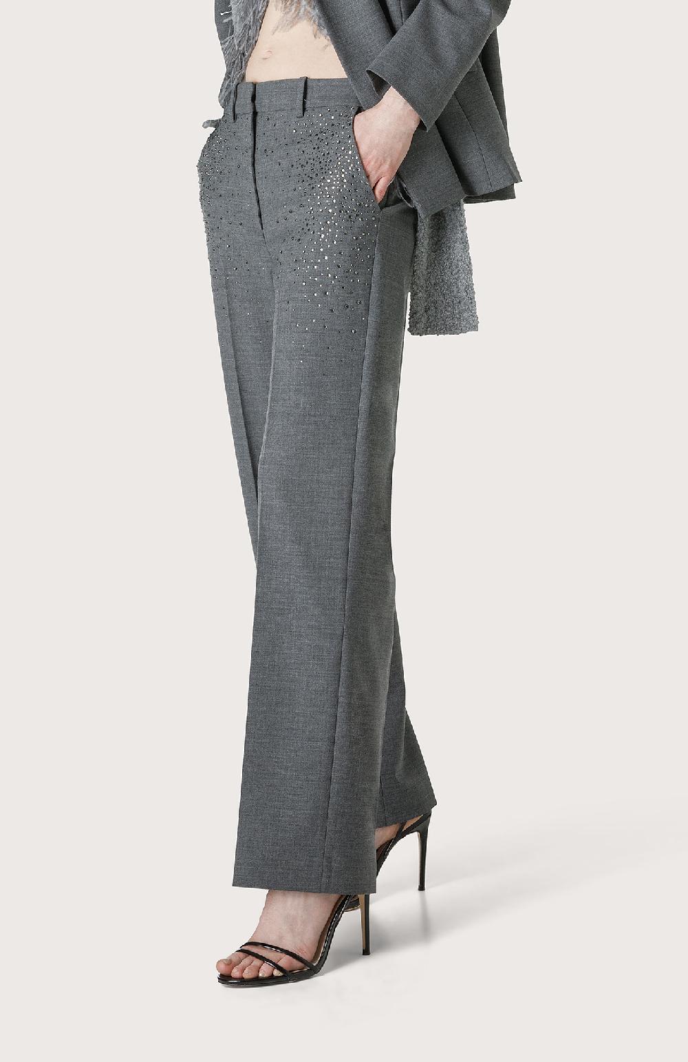 Seventy Pantalone con pietre swarovski degradè - Col. Grigio Pezzi Unici