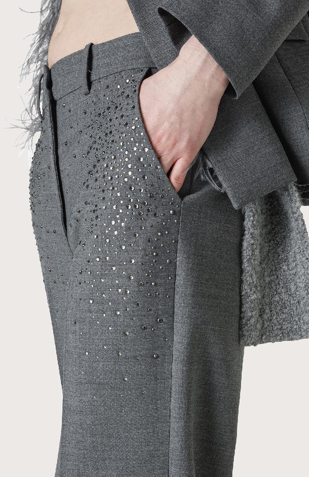 Seventy Pantalone con pietre swarovski degradè - Col. Grigio Pezzi Unici