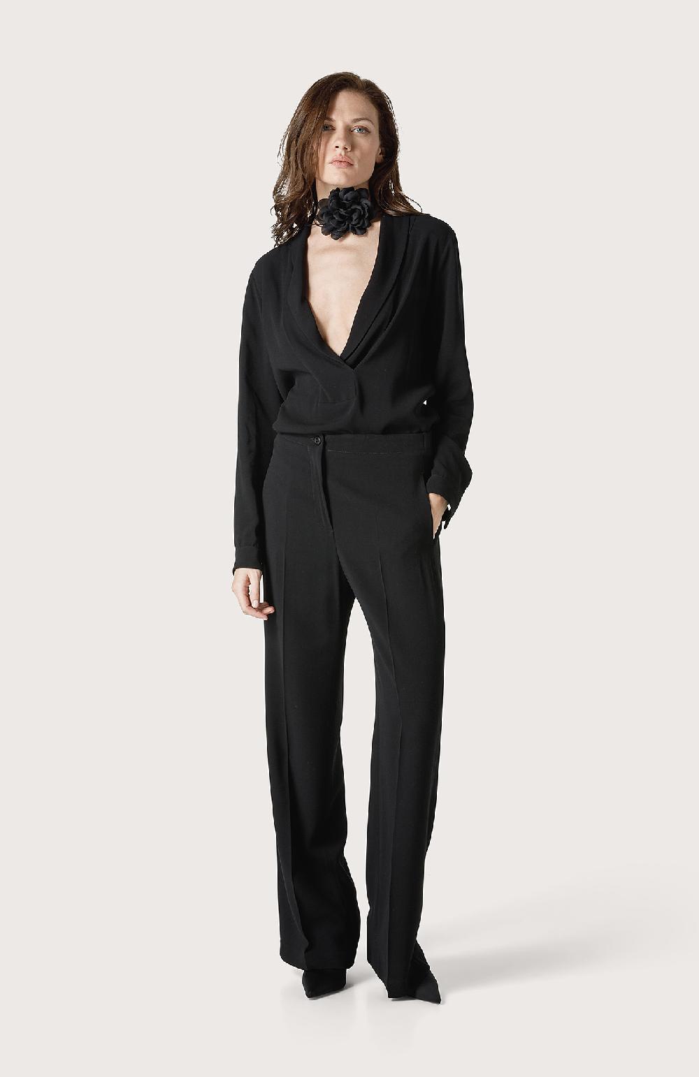 Seventy Pantalone in cady fluido - Col. Nero Prezzo Ridotto