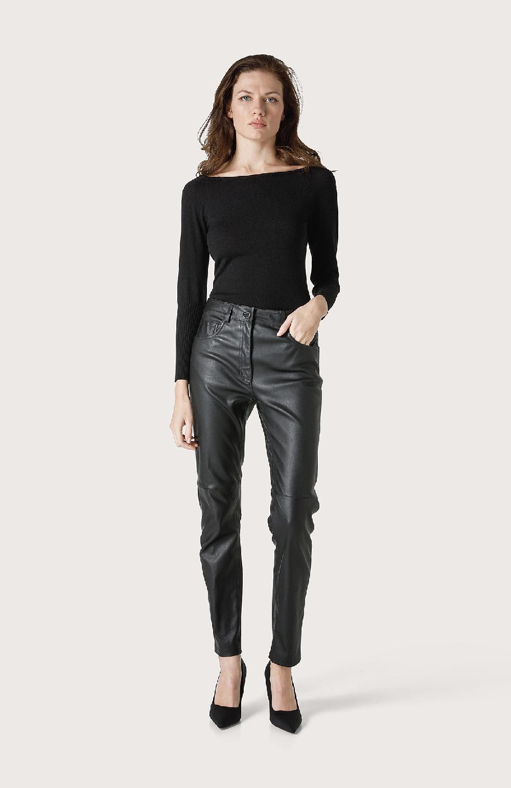 Seventy Pantalone in pelle - Col. Nero Novità