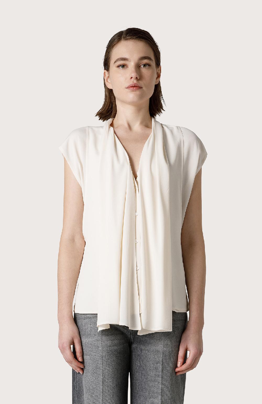 Seventy Camicia in misto seta - Col. Bianco Offerte