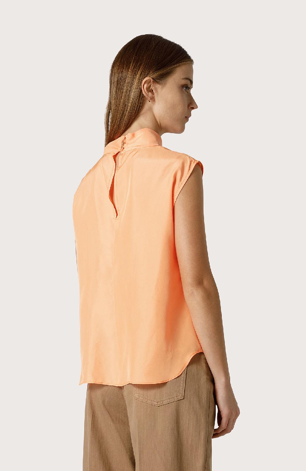 Seventy Camicia smanicata in seta - Col. Arancione Vendite Flash