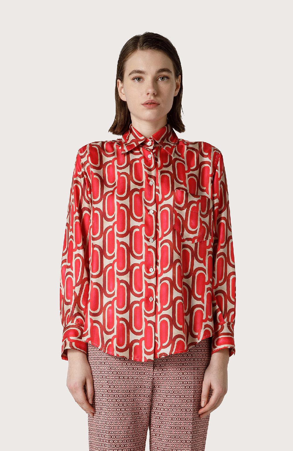 Seventy Camicia in twill di seta - Col. Rosa In Saldo