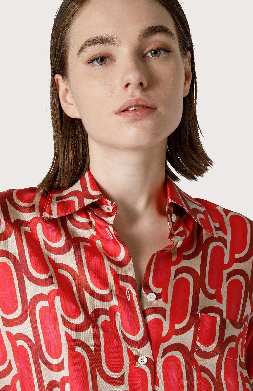 Seventy Camicia in twill di seta - Col. Rosa In Saldo