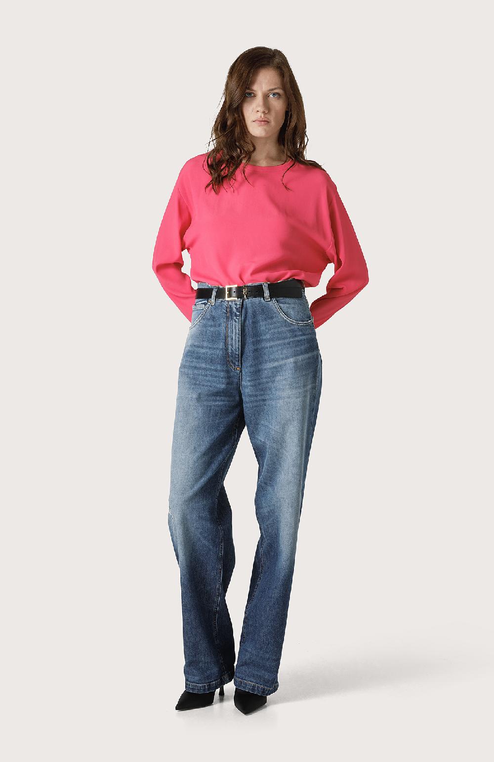 Seventy Blusa cropped a girocollo - Col. Rosa Sconto di tempo limitato