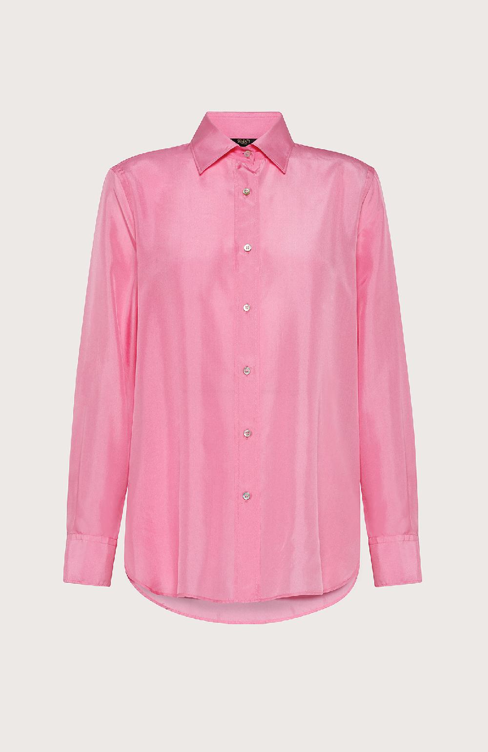 Seventy Camicia maschile in seta - Col. Rosa Negozio online di fabbrica