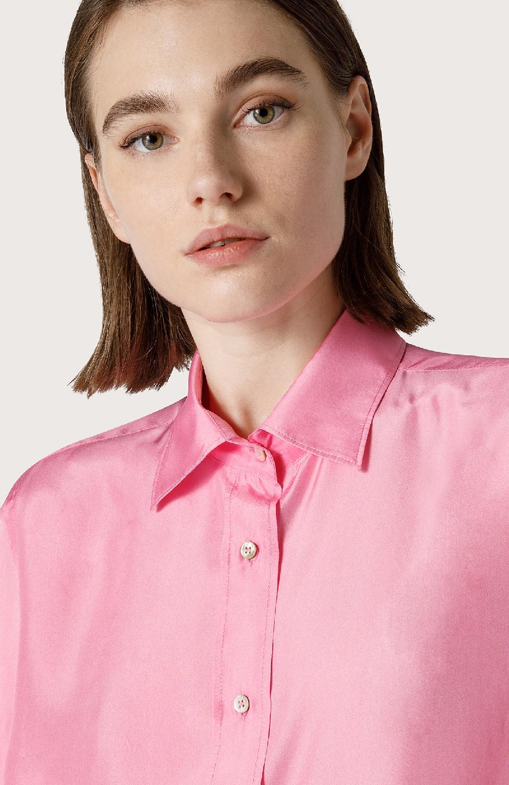Seventy Camicia maschile in seta - Col. Rosa Negozio online di fabbrica