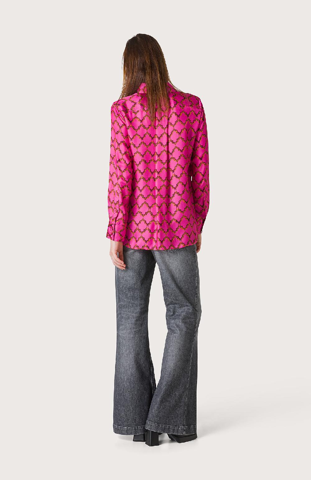 Seventy Camicia classica con fantasia - Col. Rosa Prezzo di fabbrica
