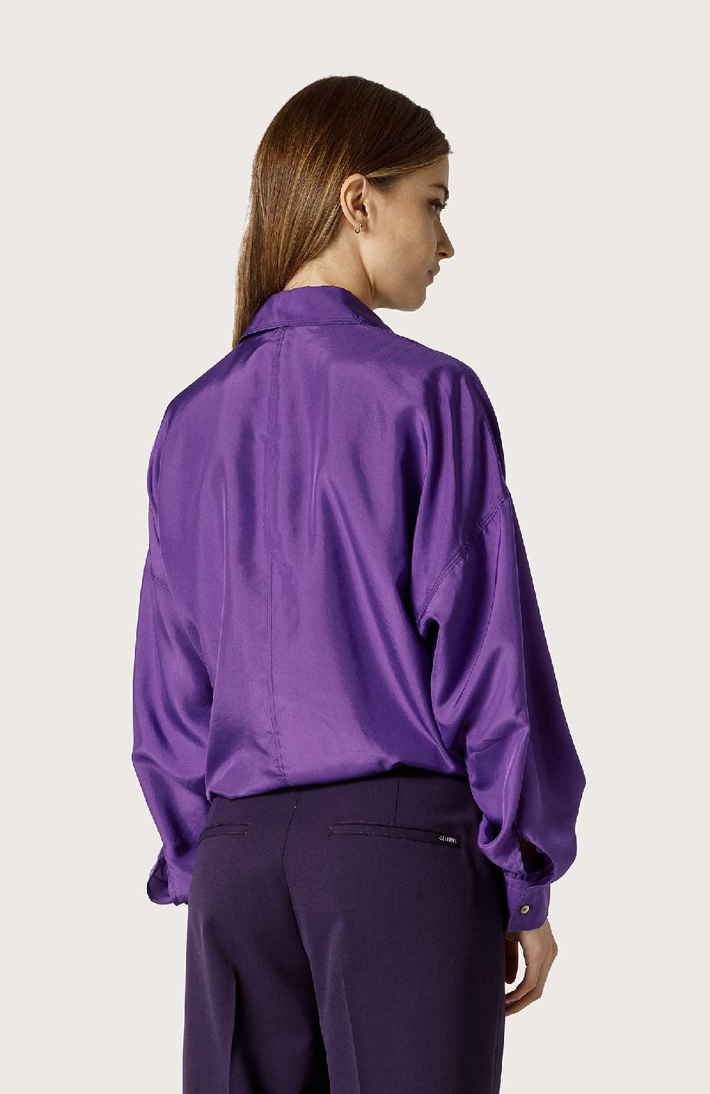Seventy Camicia in seta con nastro - Col. Viola Offerta speciale