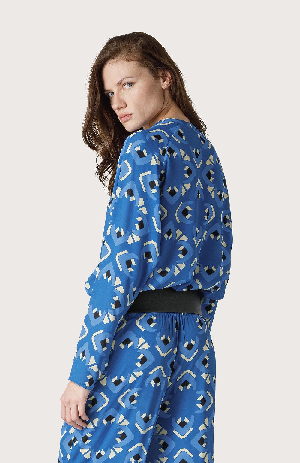 Seventy Blusa classica a girocollo - Col. Blu Grande vendita