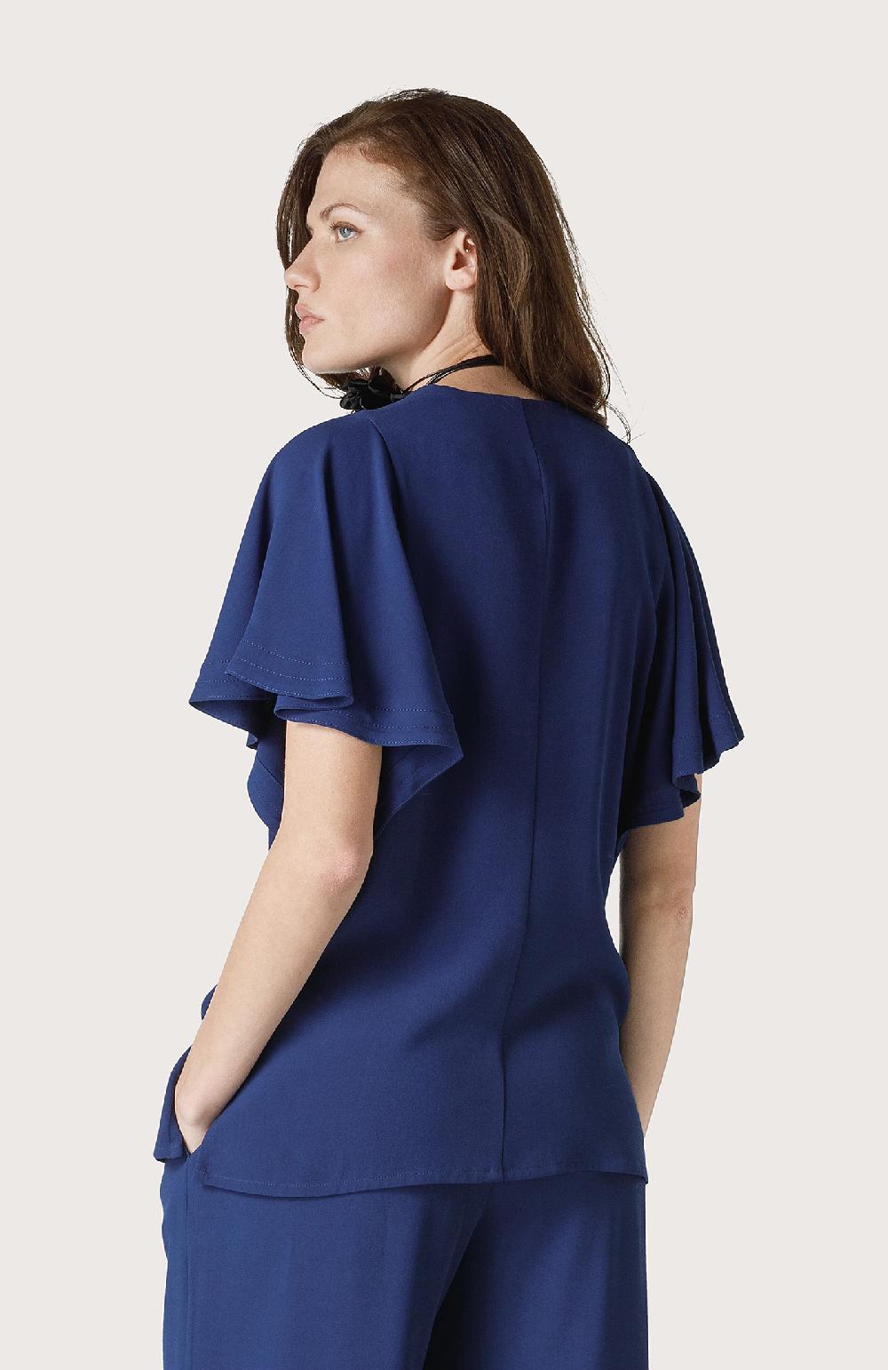 Seventy Camicetta a V con manica corta - Col. Blu Flash Sale