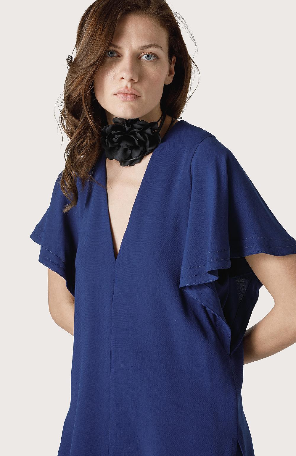 Seventy Camicetta a V con manica corta - Col. Blu Flash Sale