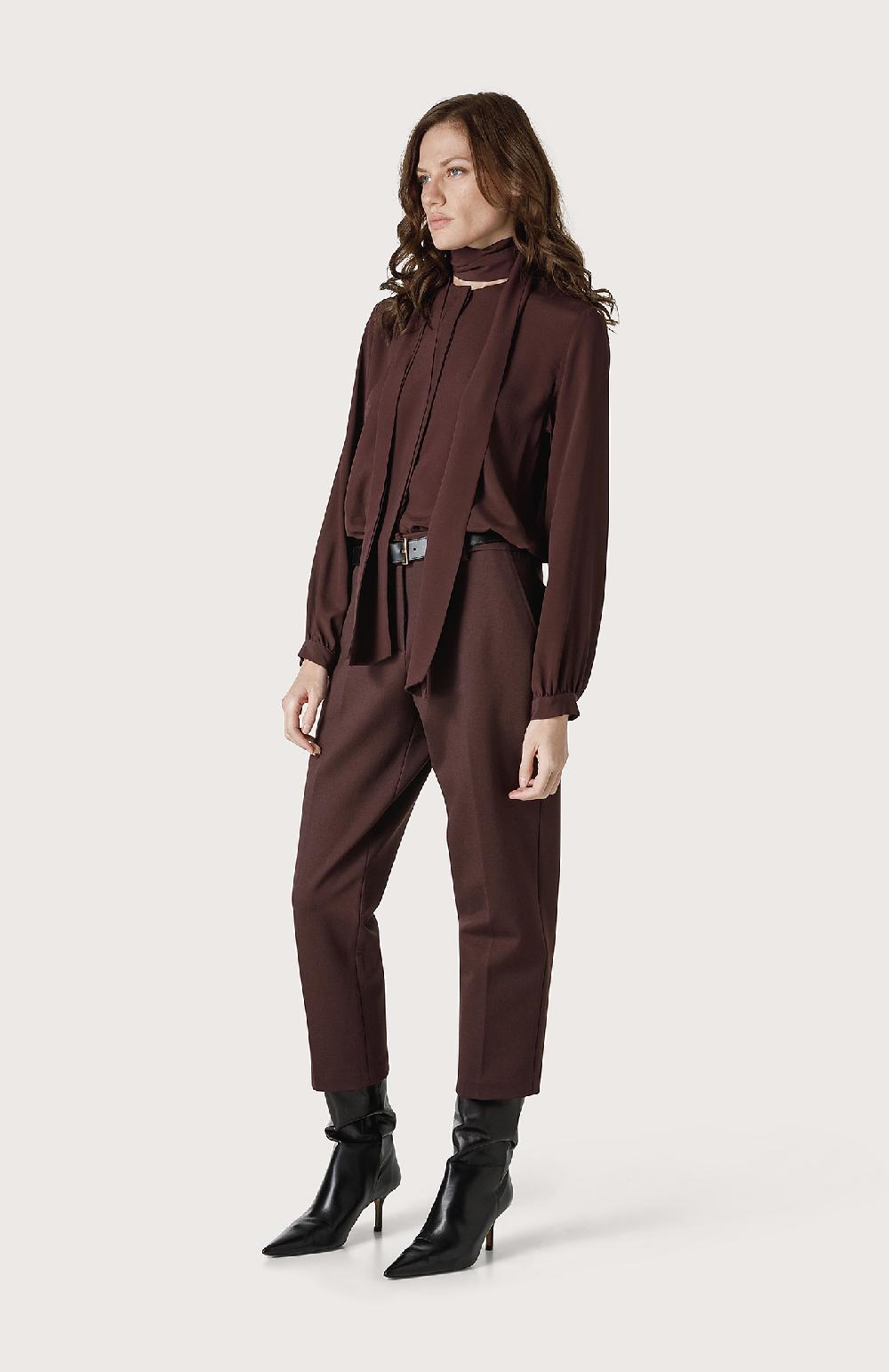 Seventy Camicetta tinta unita con fusciacca al collo - Col. Viola Cyber Monday