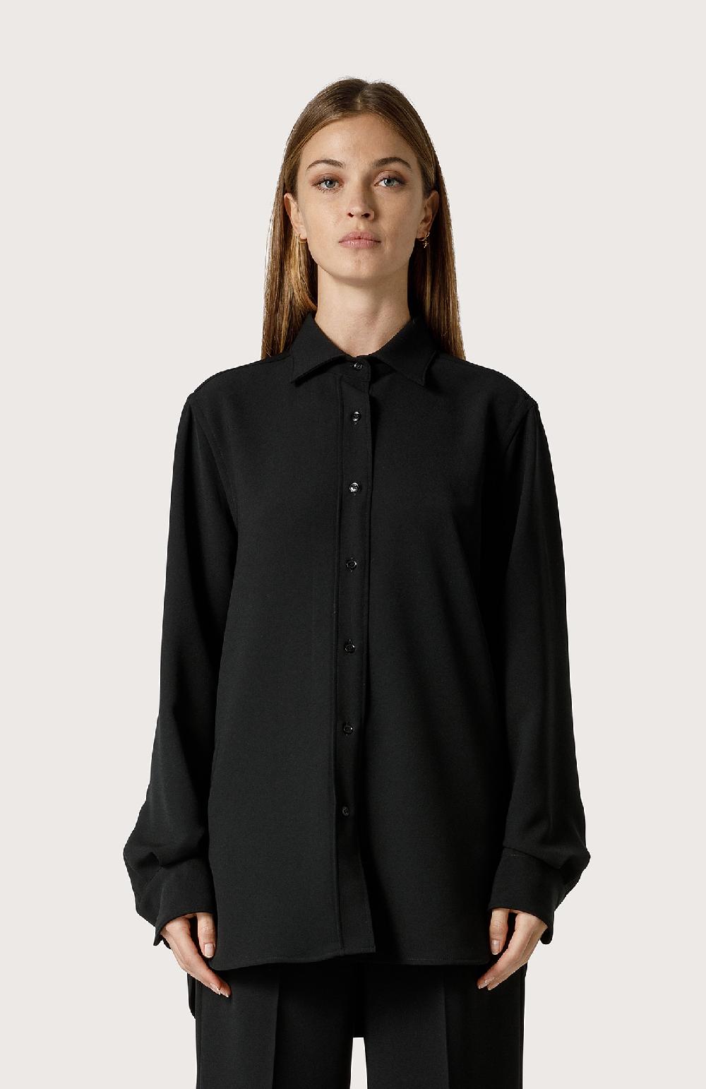 Seventy Camicia in cady stretch - Col. Nero Offerta Pasqua