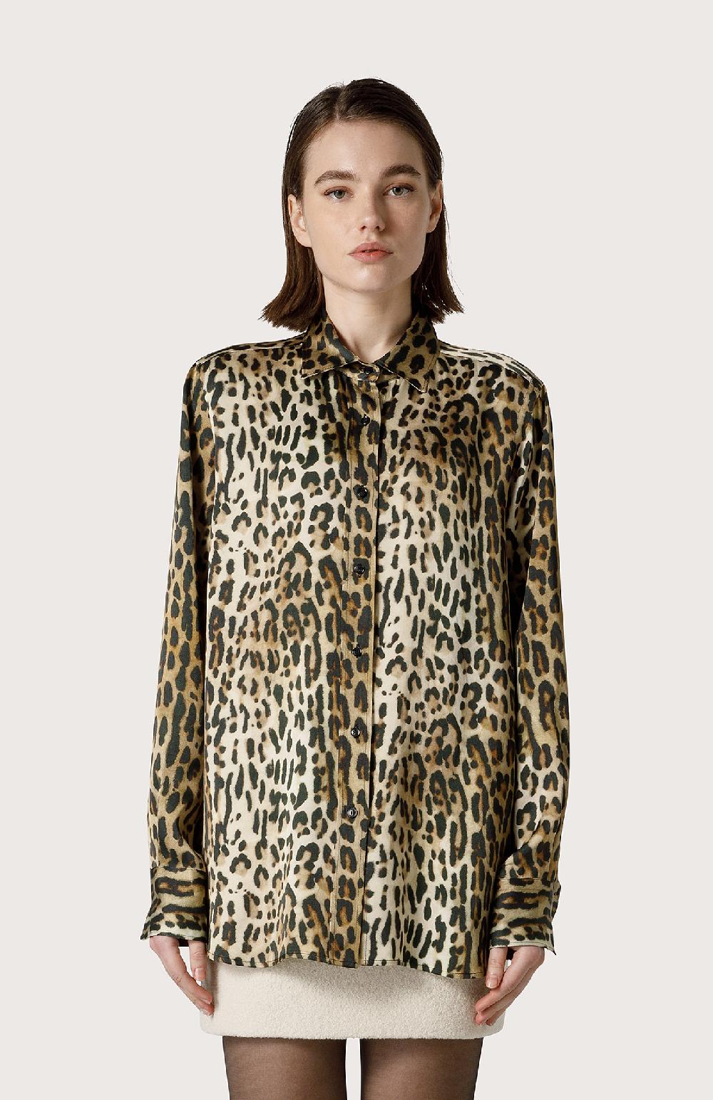Seventy Camicia in viscosa animalier - Col. Neutro Offerta Giorno del Papà