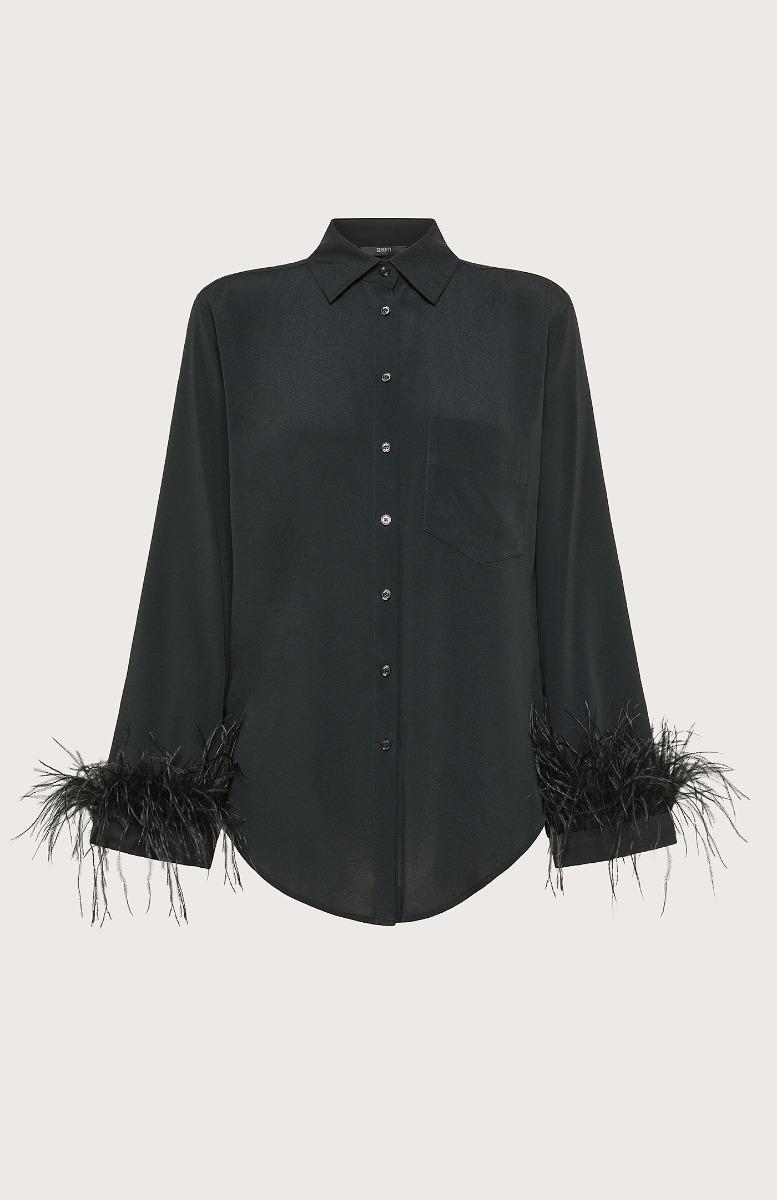 Seventy Camicia con piume - Col. Nero Offerta Anniversario